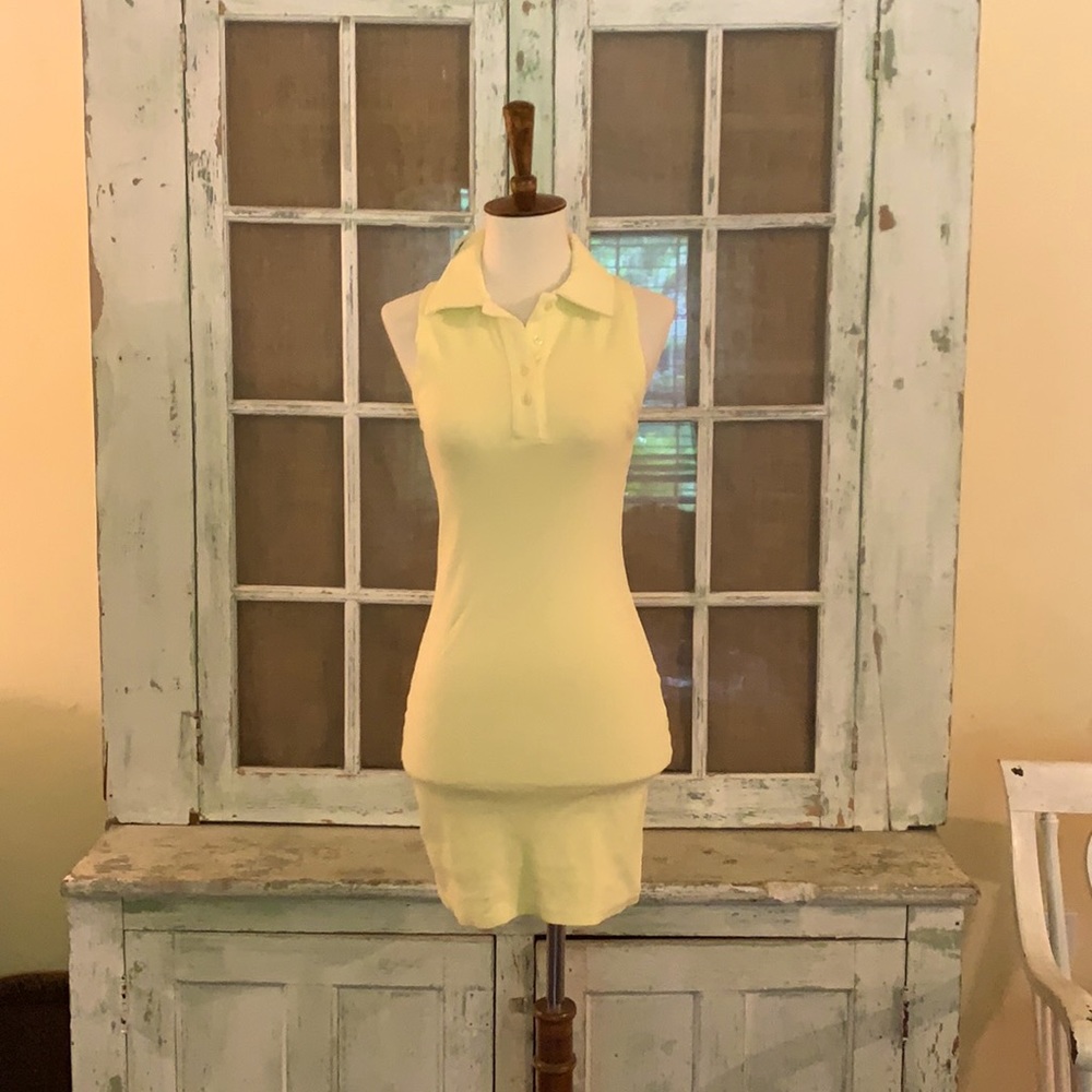 Yellow “polo style” Tank Dress